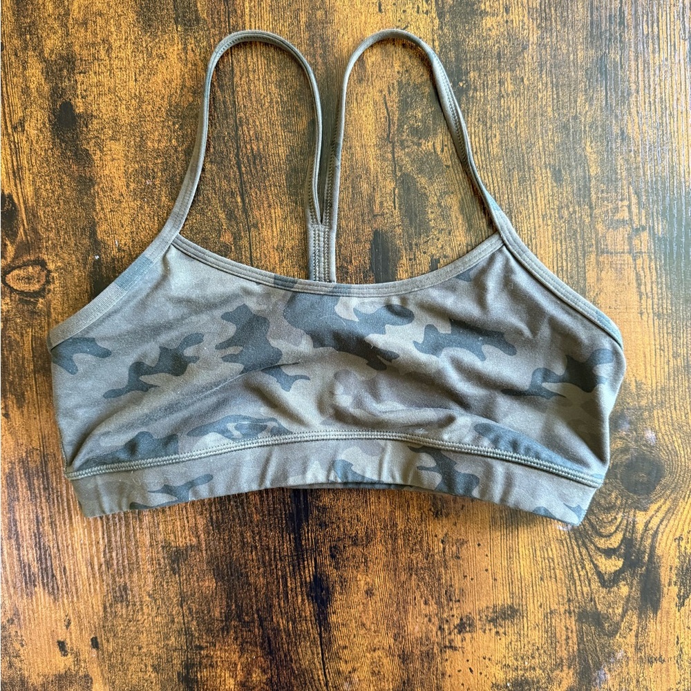 Lululemon Green Camo Sports Bra